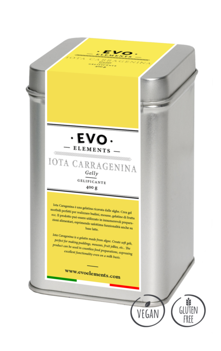 Immagine del prodotto Carragenina iota 400g Evo Element, ideale per per le gelatine con ricette a base di latticini.